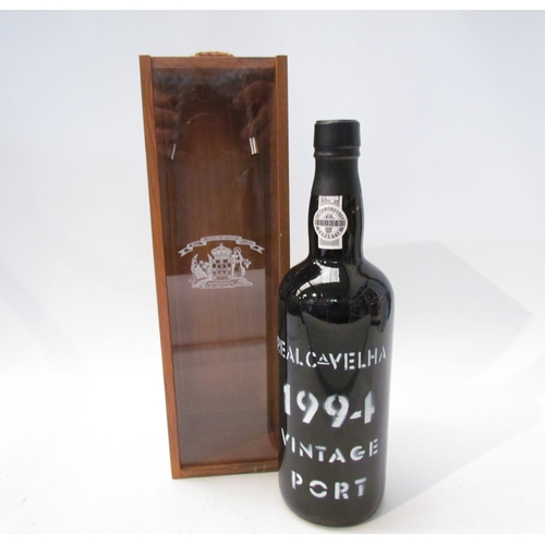 8085 - 1994 Real Companhia Velha Vintage Port, Portugal, pine box, 75cl  (E)  £40-60