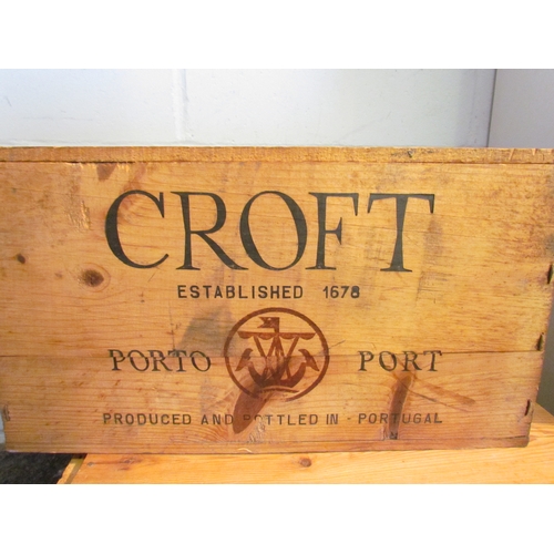 8094 - 1970 Croft Vintage Port bottled 1972 x 12 in pine crate  (R)  £350