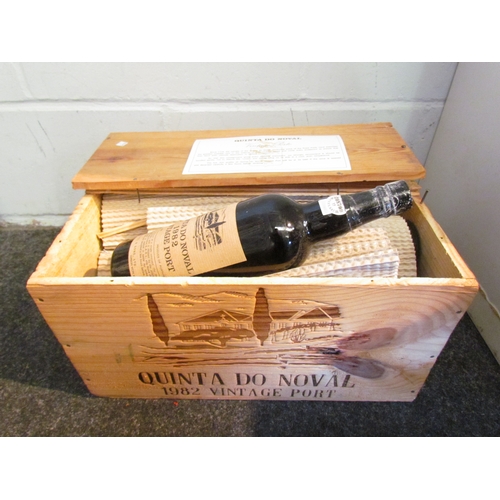 8095 - 1982 Vintage Quinta Do Noval Port x 12 bottles in pine crate