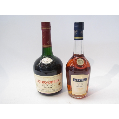 8110 - Courvoisier V.S Cognac, 70cl, Martell V.S Fine Cognac, 35cl (2)