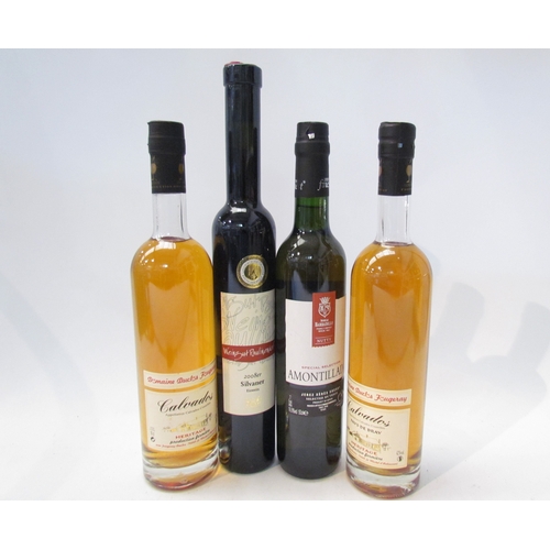 8124 - Domaine Duclos Fougeray Calvados Heritage 50cl x 2, Amontillado Jerez Xeres Sherry, 50cl, 2008 Silva... 