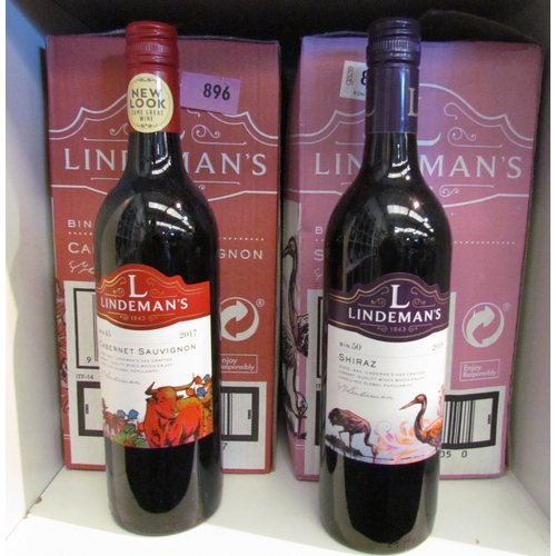 8128 - 2017 Lindemans Bin 45 Cabernet Sauvignon x 6, 2018 Lindemans Bin 50 Shiraz x 4 (10)