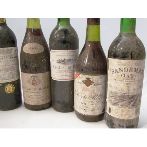 8131 - 8 bottles of various wines, 1973 Chateau Monlot Capet Emilion Grand Cru, 2004 Chateau Musset Chevali... 