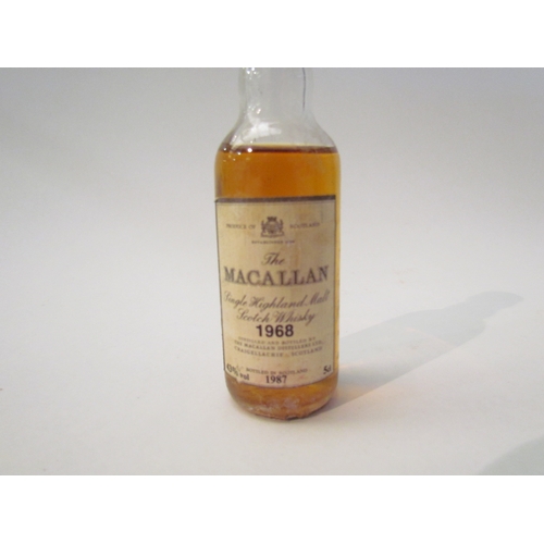 8012 - 5cl miniature; 1968 The Macallan Single Highland Malt Scotch Whisky bottled 1987