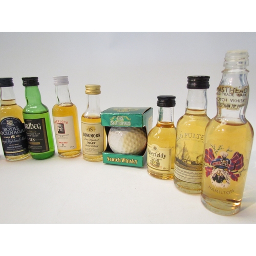 8049 - 13 Whisky miniatures 5cl, including Longmorn 15 year old, 1976 Knockando, Oban 14 year old, Royal Lo... 