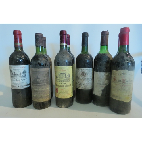 8146 - 9 bottles of various wine, 1974 Chateau Giscours, Margaux, half label missing, 2005 Saint-Emilion Cl... 