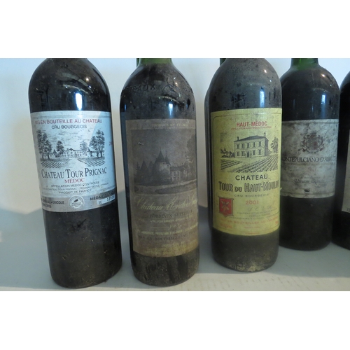 8146 - 9 bottles of various wine, 1974 Chateau Giscours, Margaux, half label missing, 2005 Saint-Emilion Cl... 