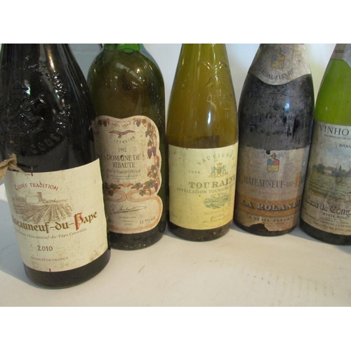 8153 - 10 bottles of various wine, including 5 bottles of Chateauneuf-Du-Pape, 1995 Les Arnevels , La Rolan... 