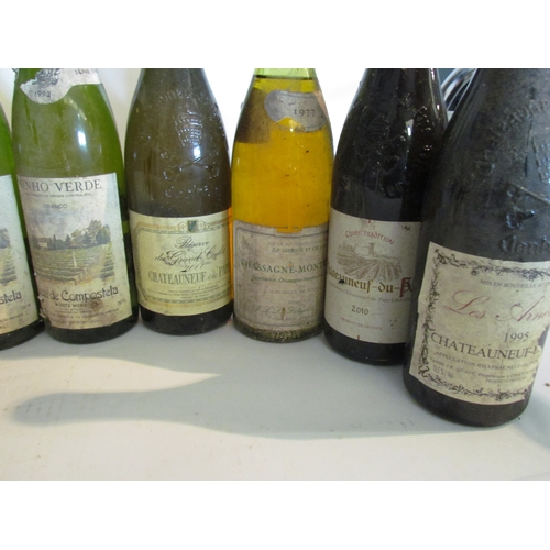 8153 - 10 bottles of various wine, including 5 bottles of Chateauneuf-Du-Pape, 1995 Les Arnevels , La Rolan... 