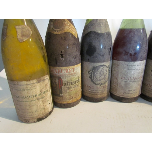 8154 - 7 bottles of various wines, 1969 Patriarche Pere et Fils Grand Patriarche x 3 a/f, 2002 Chateau Du G... 