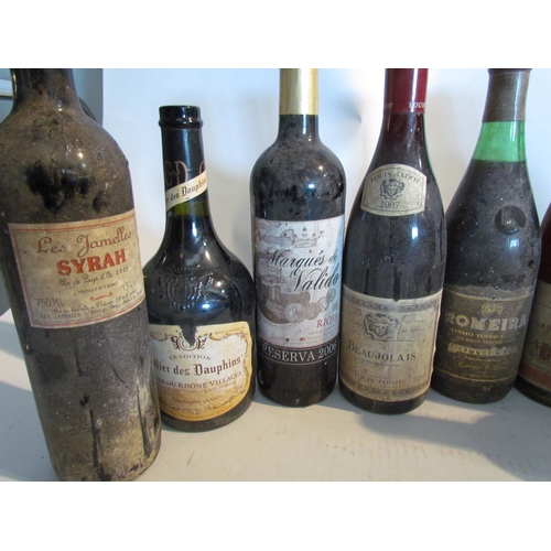 8155 - 8 bottles of various wines, 2007 Louis Jadot Beaujolais, Romeira Garrafeira, 2006 Marques de Valido ... 