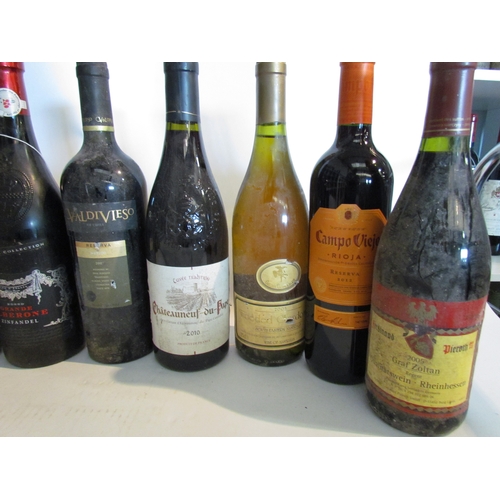 8156 - 8 bottles of various wines, 2010 Chateauneuf-du-Pape, Grande Alberone, 2005 Wooded Chardonnay, 2005 ... 