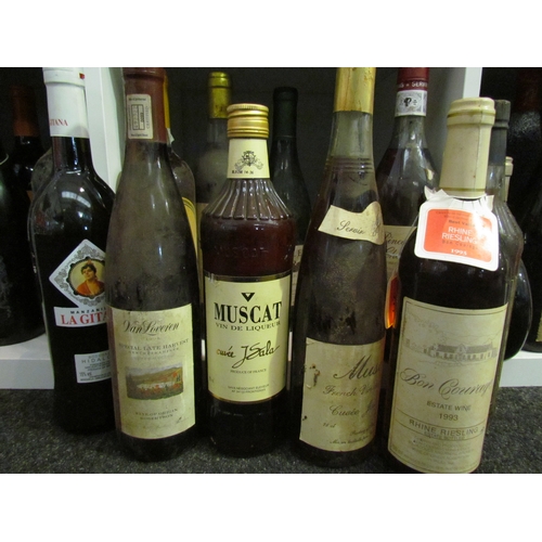 8157 - 11 bottles of various wines including Muscat, 1993 Bon Courage, 1990 Sauternes, etc