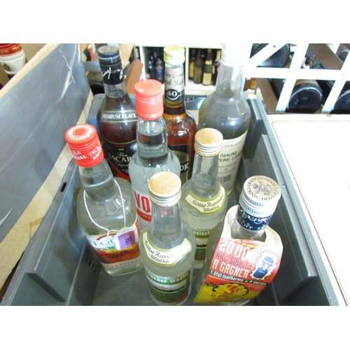 8172 - 8 bottles of spirits including 4 bottles of Vodka, Rhum du Pere Labat 1ltr, Bacardi Premium Black, J... 