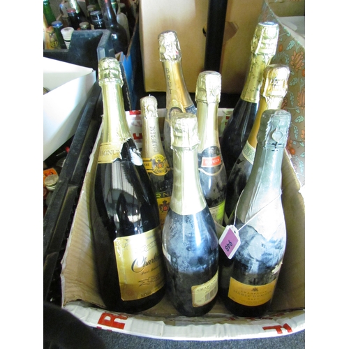 8173 - 8 bottles of various Champagne, Brut and Perry including Charlemange, H.Garnier and Co, Varichon and... 