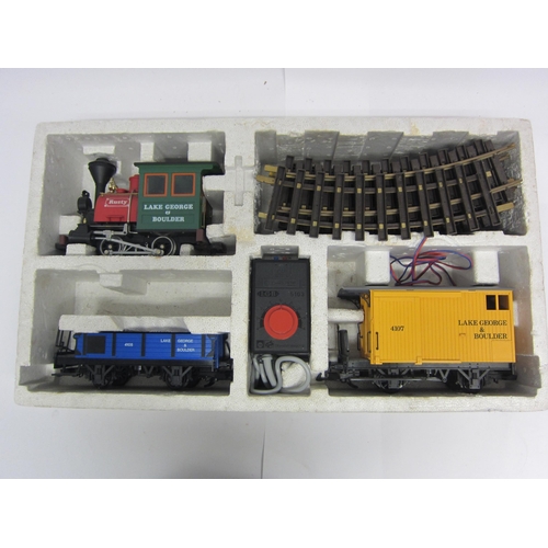 9534 - A Lehmann Gross Bahn (LGB) Fantasy G scale 90770 train set comprising 0-4-0 Lake George & Boulder lo... 