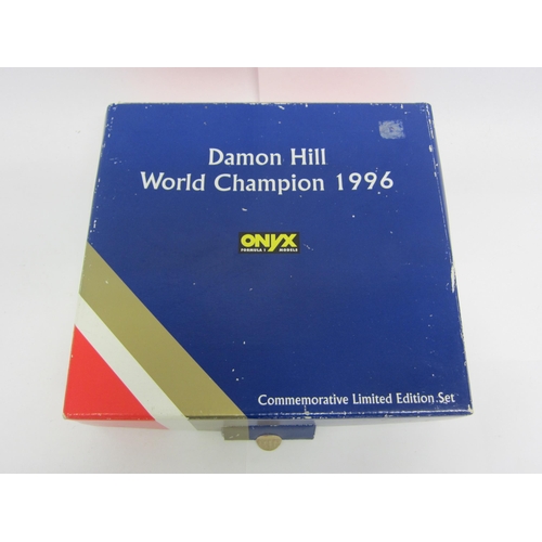 9218A - A boxed Onyx Formula 1 Damon Hill World Champion 1996 limited edition commemorative set of four 1:43... 