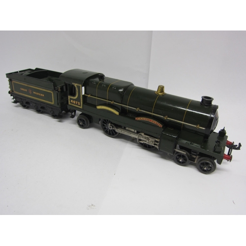 9515 - A Hornby Series 0 gauge E320 GW 4073 'Caerphilly Castle' 4-4-2 clockwork locomotive and boxed Great ... 