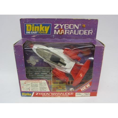 9067 - A Dinky Toys diecast 368 Zygon Marauder with cut out space station in original unpunched window box