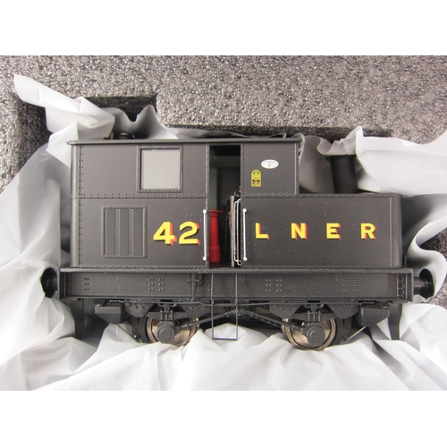 9524 - A Dapol 0 gauge  7s-005-002 Sentinel 0-4-0 Steam Shunter locomotive in LNER black livery, boxed with... 