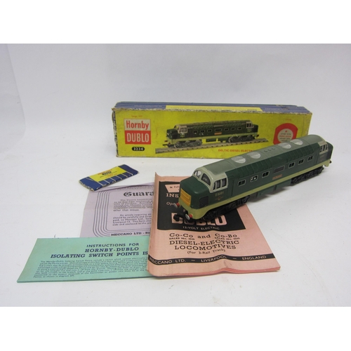 9528 - A boxed Hornby Dublo 00 gauge 3234 BR two tone green D9001 'St Paddy' Deltic Diesel-Electric Locomot... 