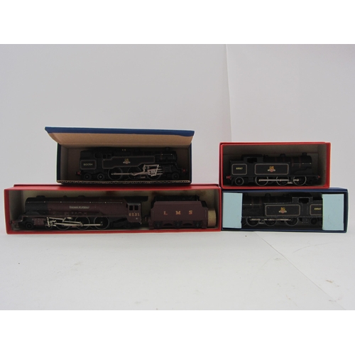 9496 - Four Hornby Dublo 00 gauge locomotives, housed reproduction or modern collectors boxes, to include L... 