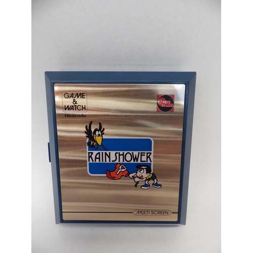 9008 - Nintendo Game & Watch Multi Screen Rain Shower handheld electronic game (LP-57) in original box and ... 