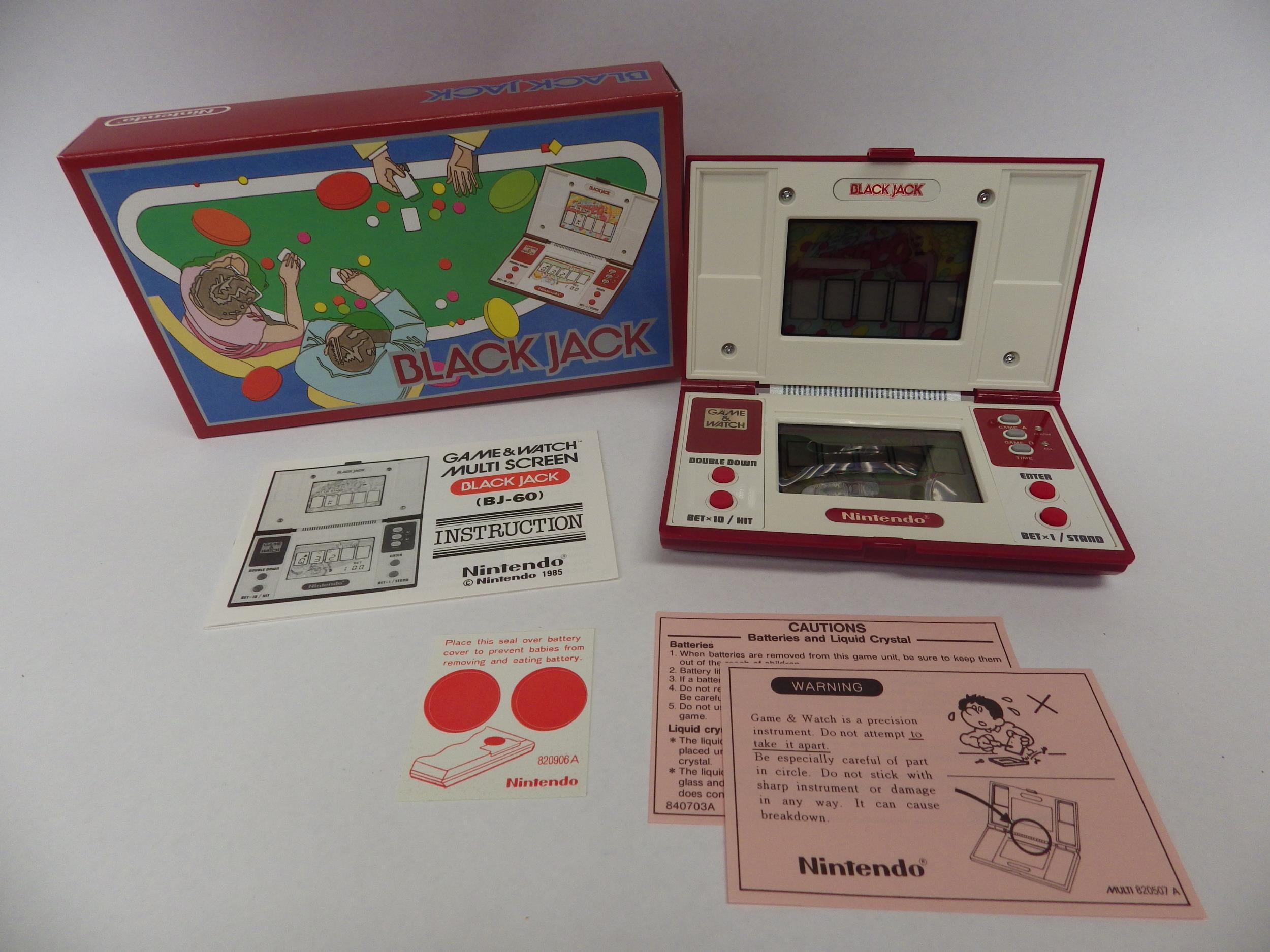 Nintendo Game & Watch Multi Screen Blackjack handheld electronic