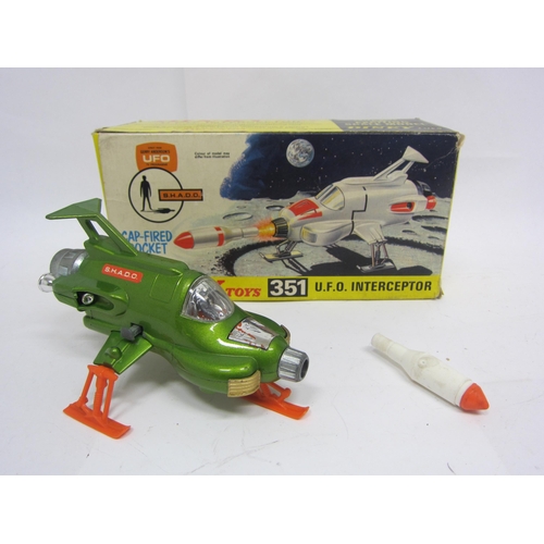 9068 - A boxed Dinky Toys diecast 351 Gerry Anderson's UFO interceptor with missile, missing box inner