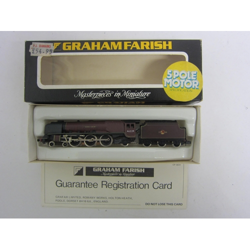 9508 - A boxed Graham Farish N gauge No.1816 Duchess Class 4-6-2 locomotive and tender 'Duchess of Hamilton... 