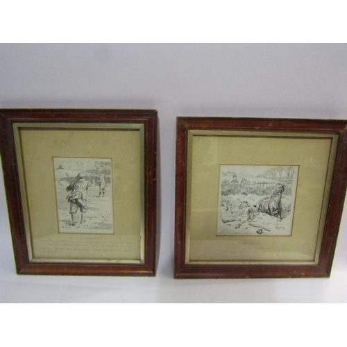 4391 - A pair of hunting scene etchings 