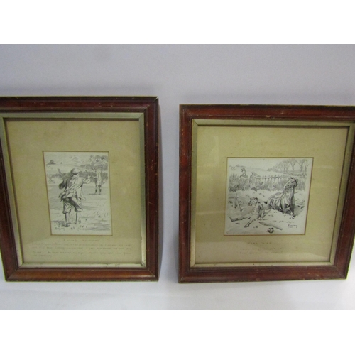 4391 - A pair of hunting scene etchings 