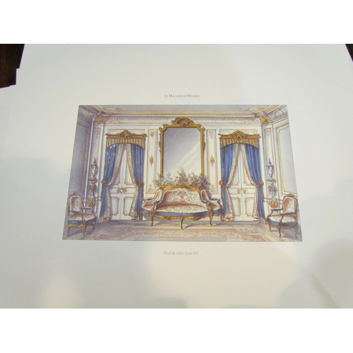 4004 - A selection of unframed prints depicting architectural ironwork, interior scenes and furniture (12)