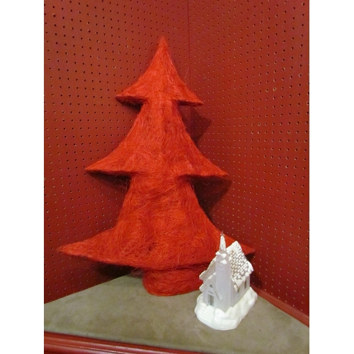 4040 - A light-up red Christmas tree, 68cm tall, together with a Leonardo Collection colour changing Christ... 