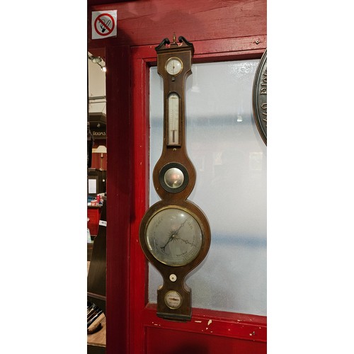 4017 - A Del Vecchio & Cetti Wellington 19th Century five dial banjo barometer              (E) £25-50