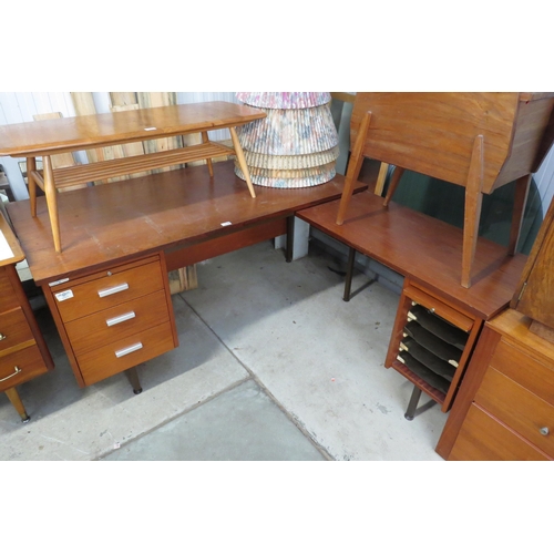 2329 - A teak corner desk   (D)