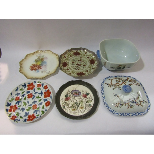 4252 - A quantity of miscellaneous ceramics to include a Gien, France, covered tureen, metal framed pot sta... 