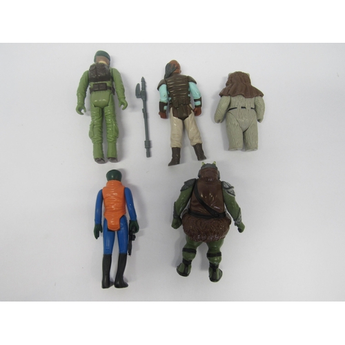 9020 - Five original Palitoy / Kenner Star Wars Return Of The Jedi plastic action figures, all with origina... 