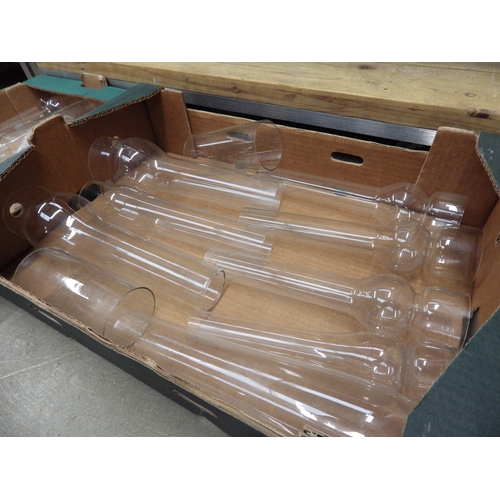 2038 - Two boxes of glass lamp funnels   (E)  £10-20