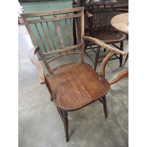 2084 - An early 19th Century fruitwood and elm Mendlesham chair  a/f