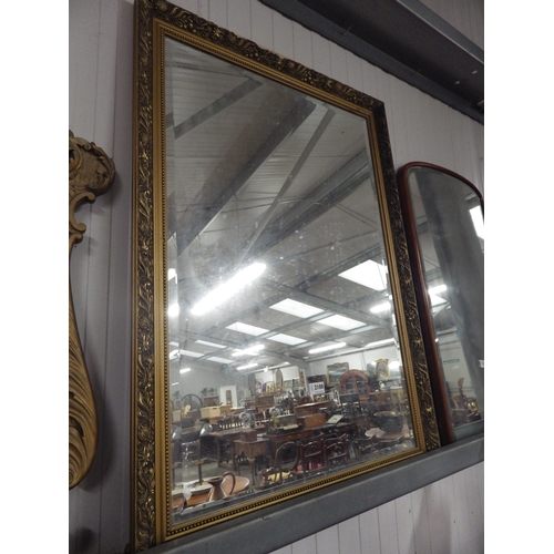 2108 - A gilt framed bevelled edged mirror 71 x 101cm    E)  £10-20