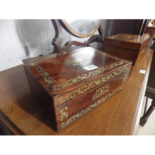 2115 - Two 19th Century rosewood boxes