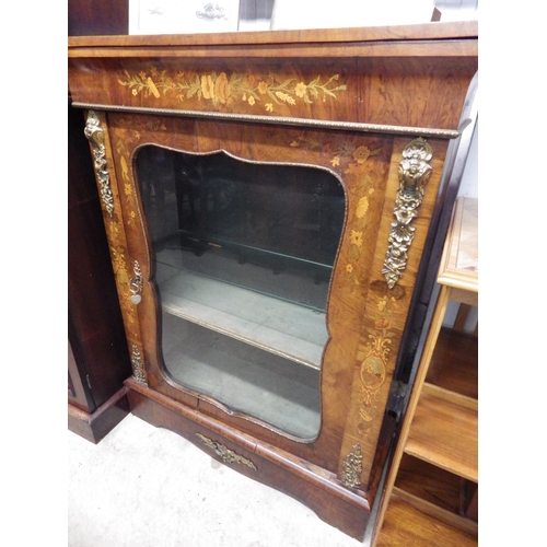 2145 - A 19th Century Marquetry inlaid side cabinet with gilt ormolu mounts