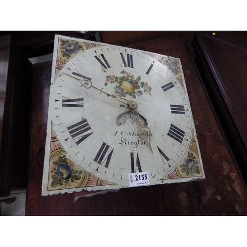 2155 - A Grandfather clock face and movenment