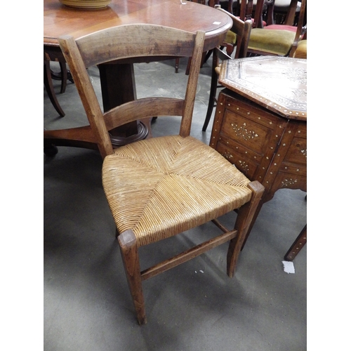 2167 - A pair of rush seated child's chairs