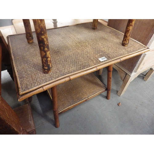 2223 - A two tier bamboo side table    (R)   £10