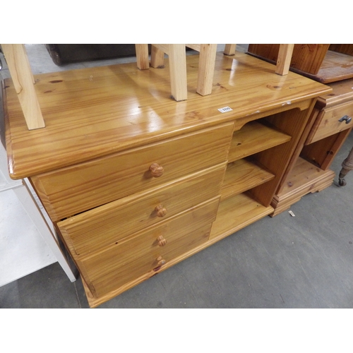 2235 - A pine four drawer dressing table