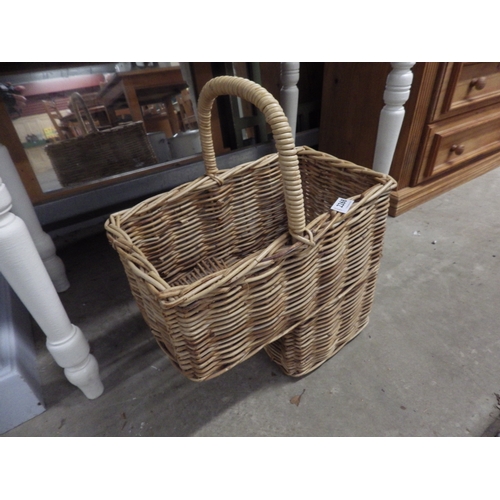 2268 - A wicker stair basket