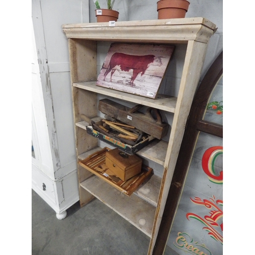 2287 - A rustic pine shelving unit