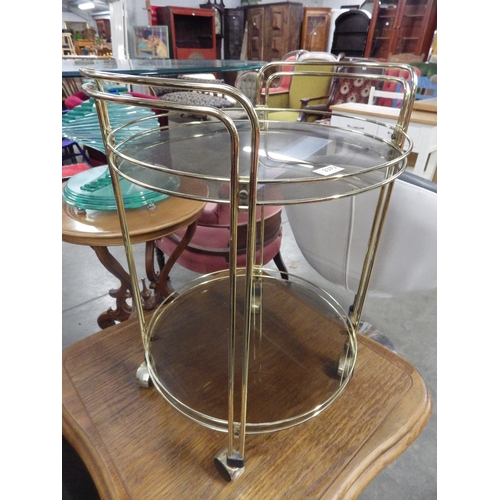 2372 - A 1960's circular drinks trolley